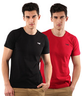 T-Go Black-Red Pack of 2 T-Shirts