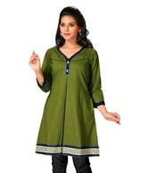 Style By PraffulClassyBlackCottonPrintedKurti