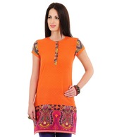 Yepme Kara Orange Printed Kurti