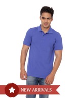United Colors of Benetton Blue Collar T shirt