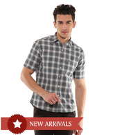 John Players Black & White Checkered Shirt