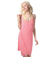 N-Gal Pink-White Polka Dots Beach Dress