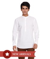 John Players Trendy Cream Striped Shirt