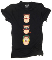 Unisopent Black 3 Monkeys T-shirt