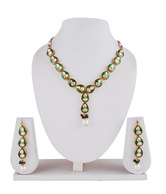 Adhira Tear Drop Kundan Style Necklace Set