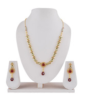Adhira Pretty Golden Plated Necklace Set