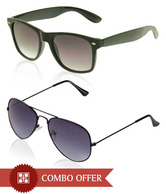 Just Colours Blue Aviator & Brown Wayfarer Combo