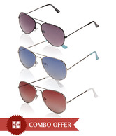Just Colours Smart Pink, Purple & Blue Sunglasses Combo