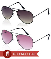 Gansta Fashionable Aviator Sunglasses - Buy 1 Get 1 Free