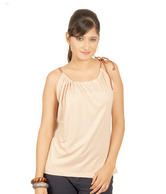 Sepia Beautiful Beige Spaghetti Top