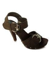 Catwalk Gorgeous Brown Pencil Heel Sandals