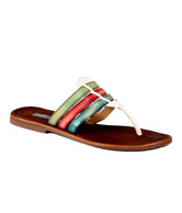 Catwalk Sedative White & Green Flats