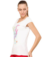 Puma White Printed T-Shirt
