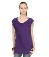 Spanky Purple Viscose-Lycra Top