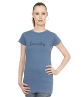 Spanky Ink Blue Cotton T-Shirt
