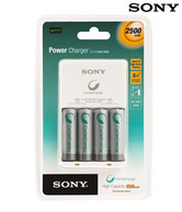 Sony HH4EI -SONY  HIGH CAPACITY CHARGER (4PCS) 2500 MAH
