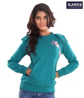 Raves Awesome Green Hooded Sweatshirt