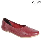 Zion Designer Maroon Stitch Ballerina