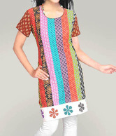 Aaneri Colourful Applique Kurti