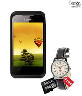 Lemon P3 Mobile with Free Wrist Watch worth Rs.2499 and 8 GB Memory Card worth Rs.599