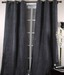 Deco Window Stylish Dark Grey Eyelet Door Curtain