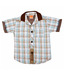 Little Kangaroos Brown-Blue Checks Shirt
