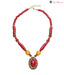 Art Mannia Red & Yellow Tribal Necklace