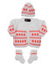 Bunai White & Orange Hand Knitted Babyset