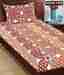 House This! Red Geometric Single Bed Sheet With Single Pillow Cover