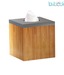 Plumeria  Wood Brown Tissue Box