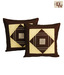 Home Kraft Geometric Brown Cushion Cover Set