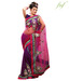FNF Purple Embroidered Georgette Saree