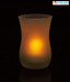 Kytes India Glass Shaped Frosted Candle Case