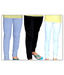 Good Way Grey -Black-White Pack of 3 Leggings