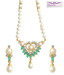 Niharikaa Pearls Amazing Green CZ Necklace Set