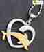 Opaleena Dolphin Heart Chain Pendant