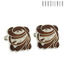 Orosilber Brown Quad Enamel Cufflinks