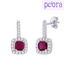 Peora Sterling Silver CZ Temptation Earrings