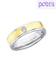 Peora Golden & Silver Stainless Steel Ring