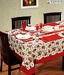 Swayam Red Roses Table Sheet For Six Seater