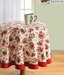 Swayam Maroon Floral Table Sheet For Four Seater