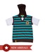 612 Ivy Brown & Blue Hoody Combination T-Shirt For Kids
