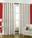 Skipper Curtain White Geometrical Eyelet Curtain