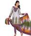 Salwar Studio White Art Crepe Unstitched Suit With Dupatta