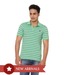 United Colors of Benetton Green-Blue Collar T shirt