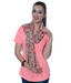 Etchs Pink & Brown Abstract Floral Print Scarf