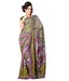 Variation Green Printed Faux Georgette Saree