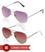 Just Colours Trendy Pink & Violet Sunglasses Combo