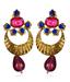 Kshitij Jewels Exotic Pink & Blue Sparkle Earrings