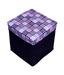 Home Candy Small Checkered Print Storage Stool